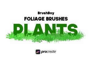 植物叶子Procreate笔刷素材 Procreate Foliage Brushes – Plants