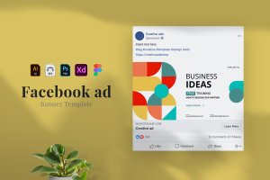 商业主题Facebook脸书广告设计模板v2 Business – Facebook ad 02