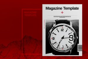 瑞士风格杂志设计模板 Swiss Style Magazine Template