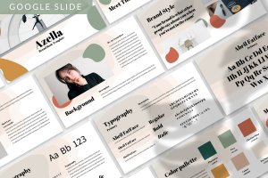 品牌宣传Google幻灯片模板下载 Azella – Brandbook Google Slide Template