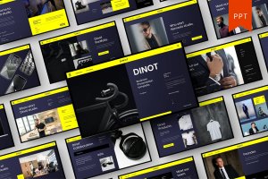 男士服装品牌介绍PPT模板 Dinot – Business PowerPoint Template