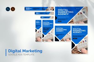 数字化营销谷歌广告图设计模板 Marketing Digital – Google Ads Design Template