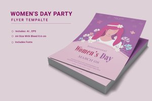 国际妇女节海报设计模板 International Women’s Day Poster