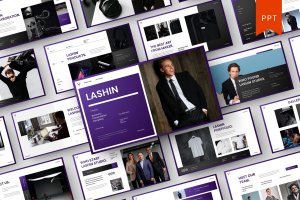 服装品牌文化PPT素材 Lashin – Business PowerPoint Template