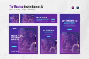 音乐派对演出广告Banner模板 Musikgo Google Ads