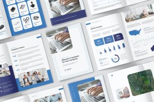 IT服务广告手册模板集 IT Services – Bundle Brochures Print Templates