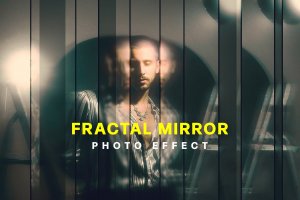 长条分形镜照片特效PS图层样式 Strip Fractal Mirror Photo Effect