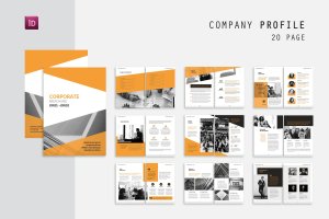 方形公司企业杂志版式设计模板 Company Corporate Magazine