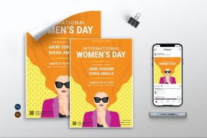 国际妇女节传单/海报/Instagram设计模板v2 International Women Day v2 – Flyer, Poster, IG RB