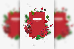 冬季圣诞时尚元素海报韩国素材