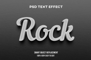 水泥墙壁纹理3D文本图层样式 Rock text style effect