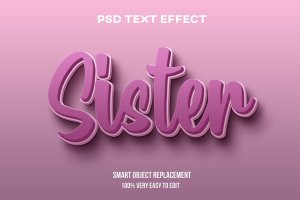 深粉色颗粒感英文字母文本图层样式 Pink pastel text effect