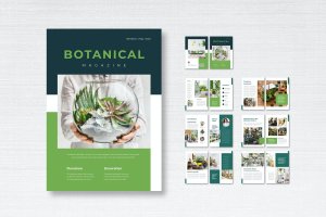 绿植园艺杂志版式设计模板 Botanical Magazine