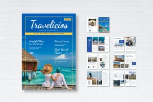 旅行家杂志版式设计模板 Travel Magazine