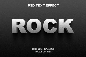 大理石纹理英文文本图层样式 Rock text effect