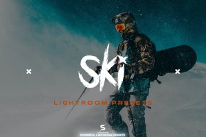 时尚蓝色霓虹灯效果Lightroom预设 Ski Lightroom Presets – Sports