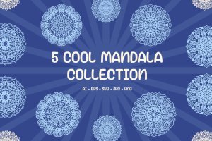 5个很酷的曼陀罗花纹图案素材 5 Cool Mandala Collections