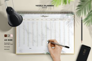 A3年度计划设计模板 Lux yearly planner A3