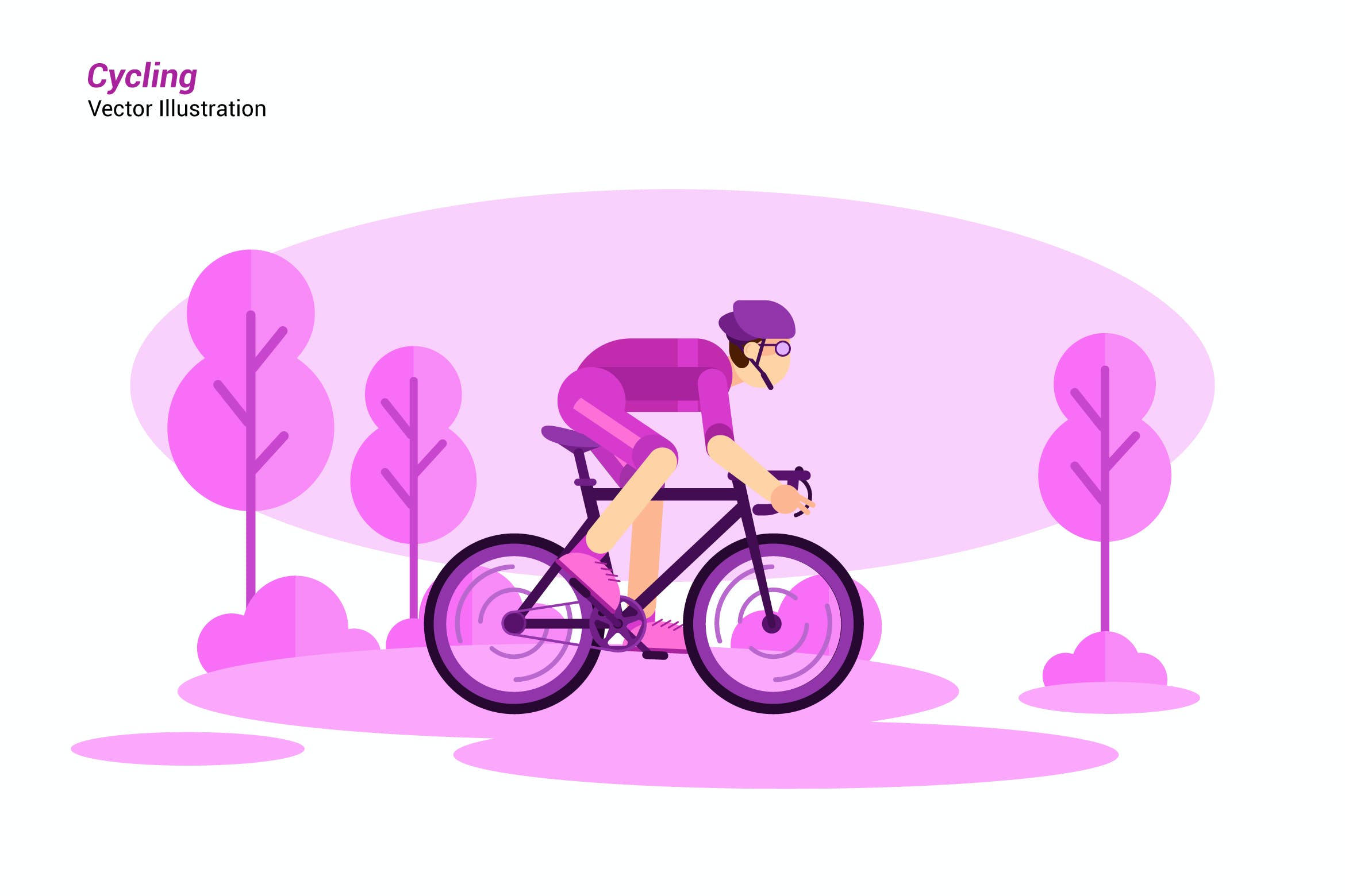 紫色自行车剪影免抠png透明图层图片素材-编号24646075-图行天下