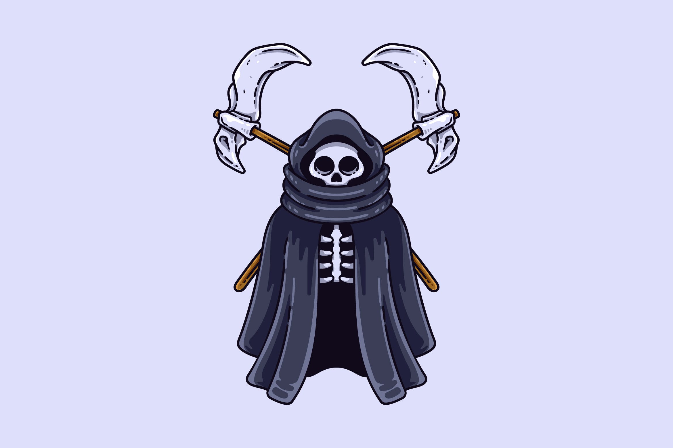 一组带有镰刀标志的头骨死神. 矢量图插图 库存例证. 插画 包括有 动画片, 死亡, 危险, 衣物, 恶魔 - 206635168
