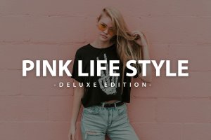 浅粉色室外摄影后期处理LR预设合集 Pink Lifestyle Deluxe Edition | For Mobile and Des