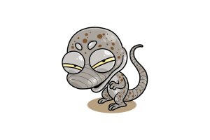 壁虎动物角色手绘插画 RG Gecko – Character RG