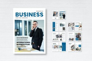 项目计划杂志排版设计模板 Business Magazine