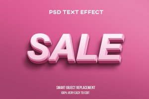 粉红色背景3D立体英文字母样式 Red pastel text effect