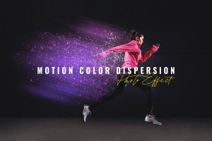 运动色散照片特效PS图层样式 Motion Color Dispersion Photo Effect