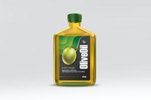 食用橄榄油玻璃瓶包装设计模板 Olive Oil Design