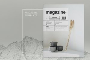 极简生活方式杂志宣传册模板 Minimal Lifestyle Magazine Template