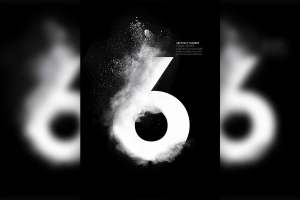 数字“6”抽象视觉海报设计韩国素材