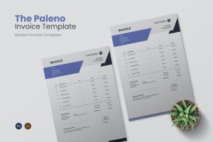 公司发货清单发票设计模板 The Paleno Invoice