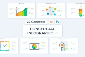 多用途概念信息图表模板v5 Conceptual Infographic v.5