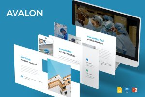 医院医疗PPT/Keynote/谷歌幻灯片三合一模板 Avalon – Presentation Template