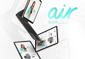 小咖下午茶：网站设计效果图展示iPad Air样机