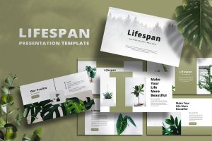园艺绿植PPT幻灯片设计模板 Lifespan – PowerPoint Template