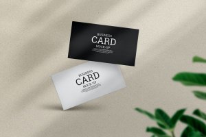 极简主义黑白名片设计样机 Minimal Business Cards Mockup m1