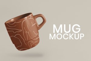 水磨石杯子设计效果图样机 Terrazzo mug mockup