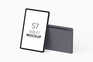 三星Galaxy Tab S7+平板电脑样机模板v6 S7 Tablet Mockup