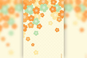 樱花花朵背景海报设计韩国素材