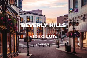 暖色调效果照片视频后期调色LUT预设包 Bangset Beverly Hills Video LUTs