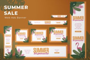 夏季促销Web广告Banner模板Web Ads Banners – Summer Sale