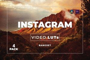 Instagram风照片视频后期调色LUT预设包v4 Bangset Instagram Pack 4 Video LUTs