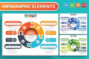 企业发展时间轴信息图表设计模板v2 Infographics design