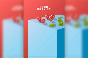 圣女果水果广告海报设计韩国素材