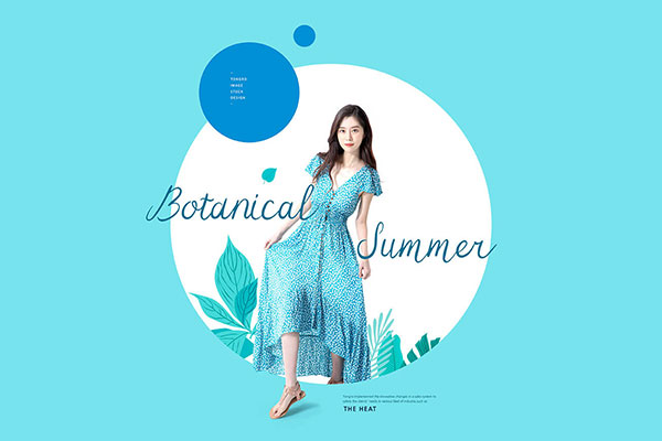 夏季服装广告促销海报设计韩国素材
