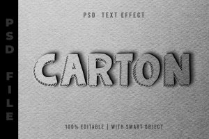 3D卡通纹理文本图层样式 Text Editable – Cartoon Texture