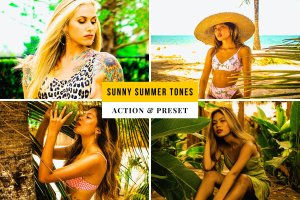 阳光夏日色调PS动作&LR预设素材 Sunny Summer Tones Action & Lightroom Preset