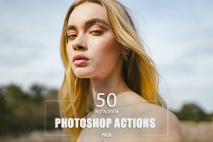 50款INS风社交照片处理ps动作 50 Instagram Photoshop Actions